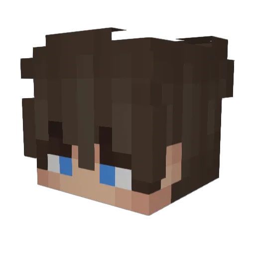 Greeeeeeed Minecraft avatar head, 3D render