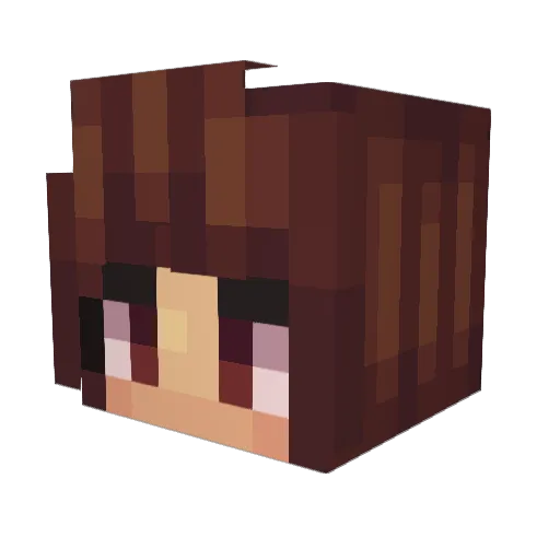 GreeenSparrow Minecraft avatar head, 3D render