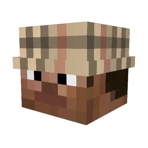Greef Minecraft avatar head, 3D render