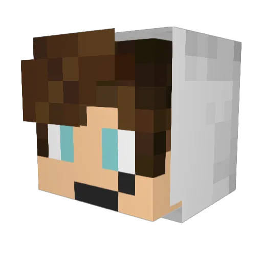 GreekBoyZ Minecraft avatar head, 3D render