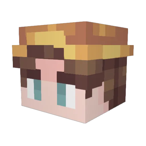 GreekGress Minecraft avatar head, 3D render