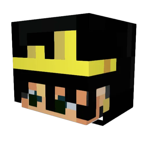 GreekMario Minecraft avatar head, 3D render