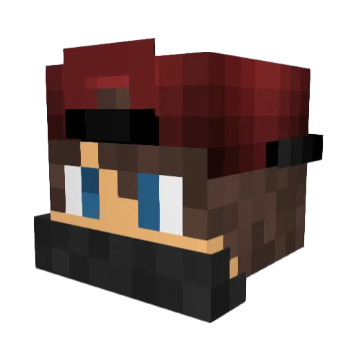 GreekThief Minecraft avatar head, 3D render