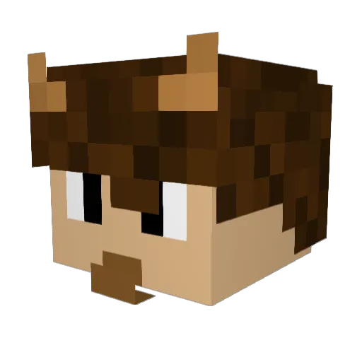 Greeksi Minecraft avatar head, 3D render