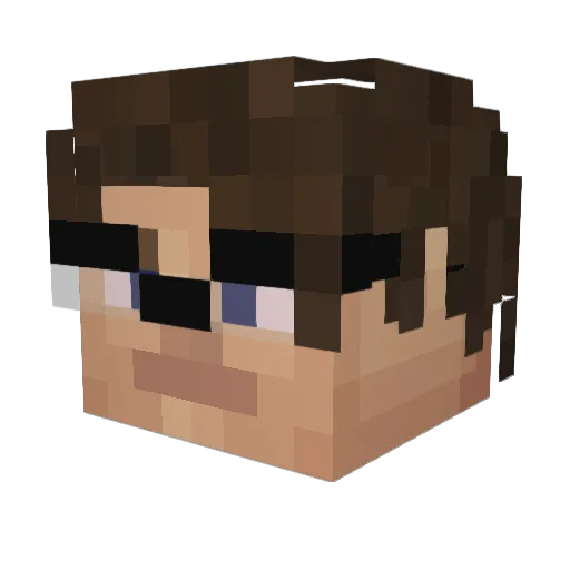 Green0076 Minecraft avatar head, 3D render