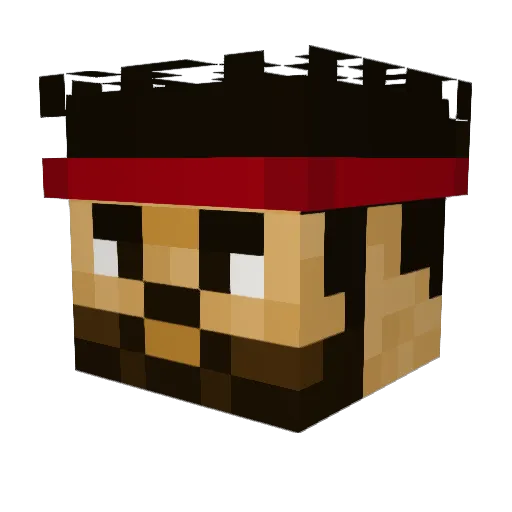 Green0405 Minecraft avatar head, 3D render