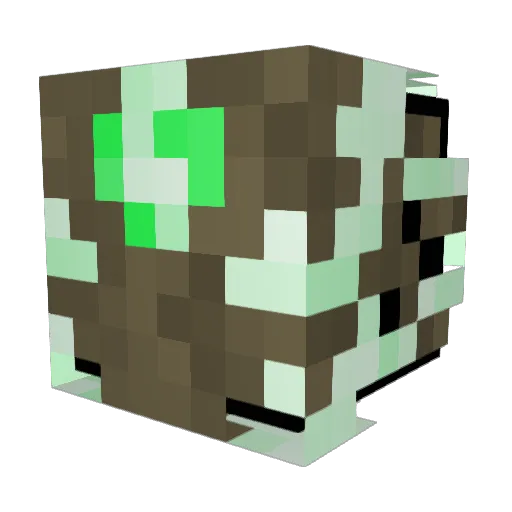 Green0_0Pink Minecraft avatar head, 3D render
