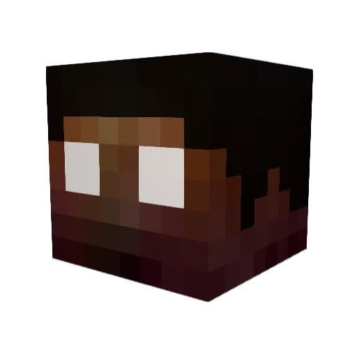 Green162 Minecraft avatar head, 3D render
