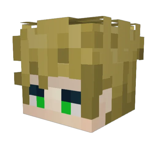 Green1O5 Minecraft avatar head, 3D render