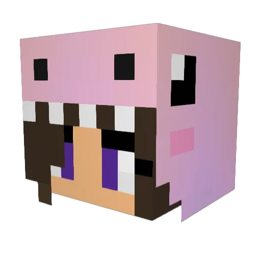 Green306 Minecraft avatar head, 3D render