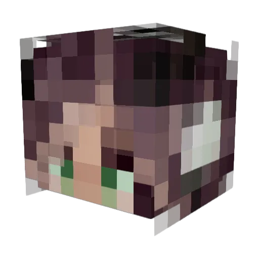 GreenAconight Minecraft avatar head, 3D render