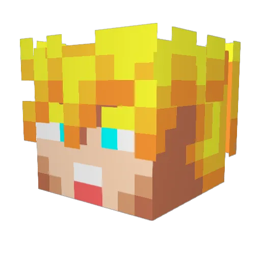 GreenAlien217 Minecraft avatar head, 3D render