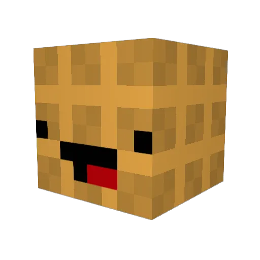 GreenAngelo Minecraft avatar head, 3D render