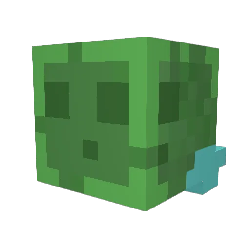GreenAnimeFTW Minecraft avatar head, 3D render