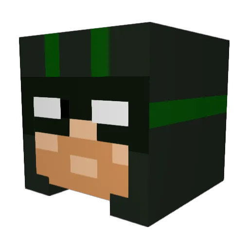 GreenArrow96 Minecraft avatar head, 3D render