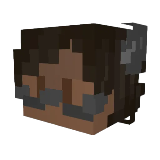 GreenBeanBrain Minecraft avatar head, 3D render