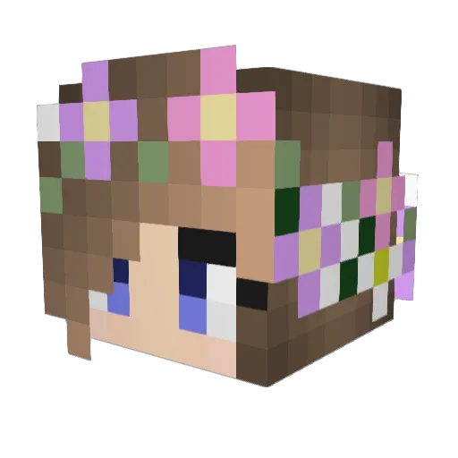 GreenBeanMonkey Minecraft avatar head, 3D render