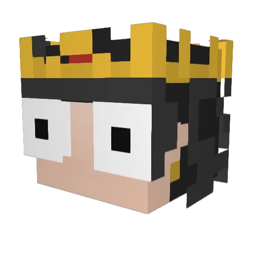 GreenBerries Minecraft avatar head, 3D render