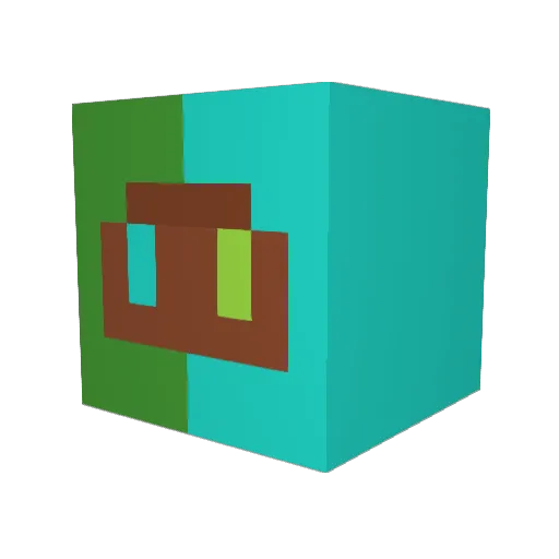GreenBlueNinja1 Minecraft avatar head, 3D render