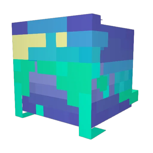 GreenCheese1 Minecraft avatar head, 3D render