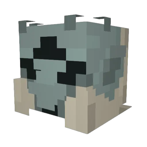 GreenCheese3 Minecraft avatar head, 3D render