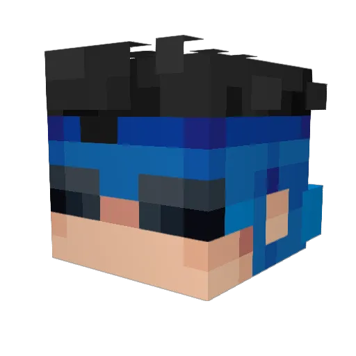 GreenCroc4 Minecraft avatar head, 3D render