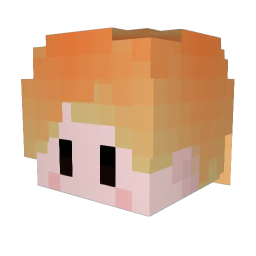 GreenCyan Minecraft avatar head, 3D render