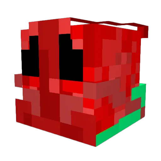 GreenDash Minecraft avatar head, 3D render