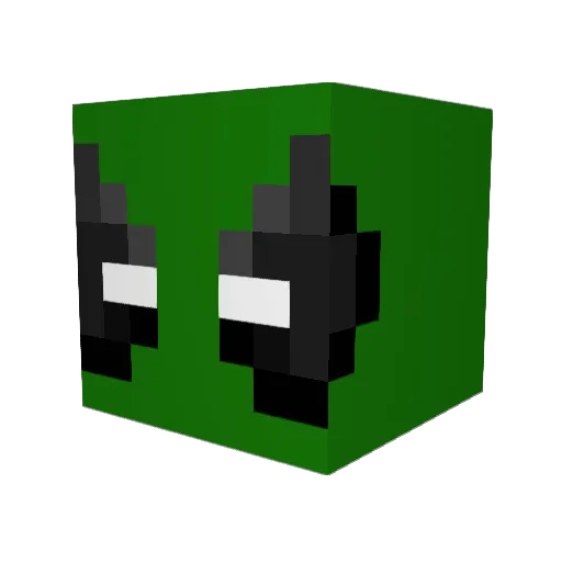 GreenDeath44 Minecraft avatar head, 3D render