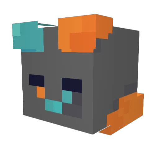 GreenDiamondowo Minecraft avatar head, 3D render