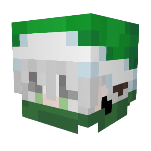 GreenDragonForce Minecraft avatar head, 3D render