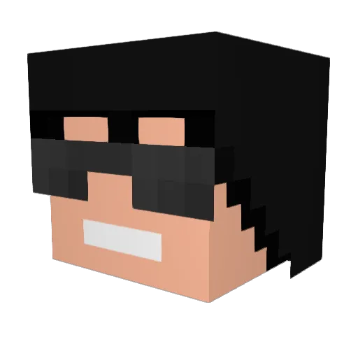 GreenElectrodes Minecraft avatar head, 3D render