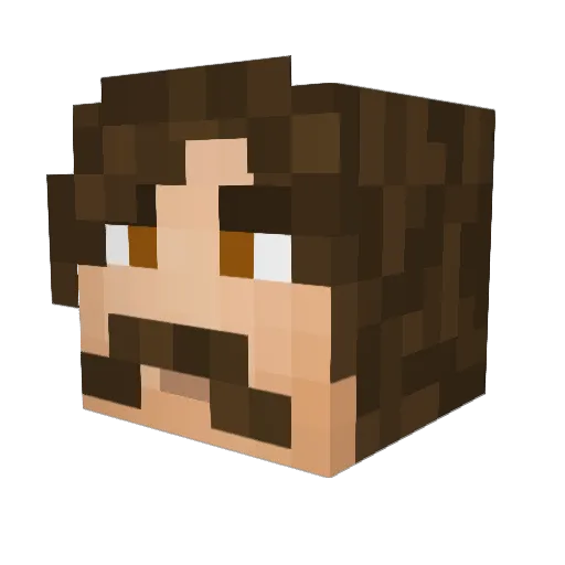 GreenFintuzler Minecraft avatar head, 3D render