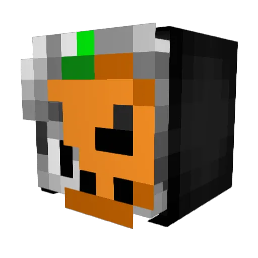 GreenFox44 Minecraft avatar head, 3D render