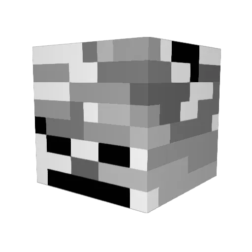 GreenFudge Minecraft avatar head, 3D render