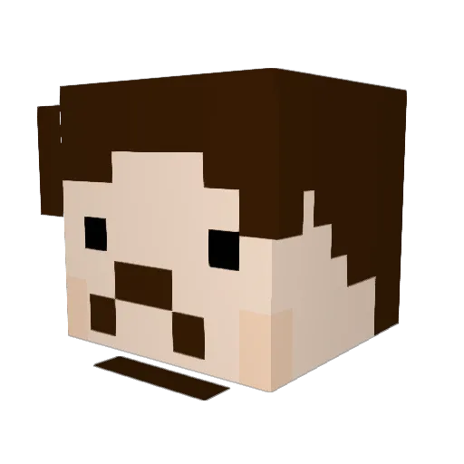 GreenGiraffe07 Minecraft avatar head, 3D render