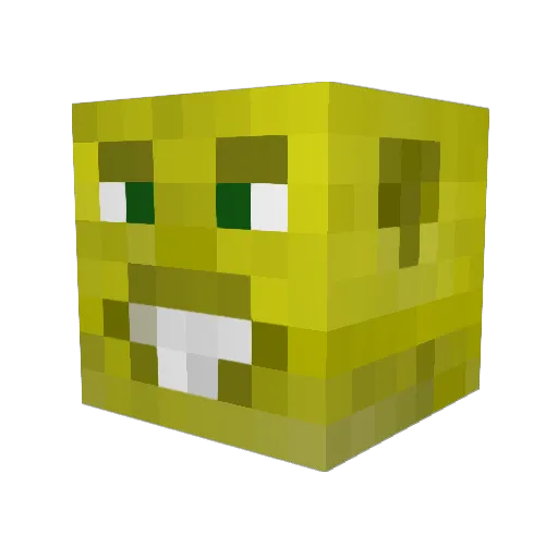 GreenGirlLP Minecraft avatar head, 3D render