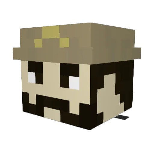 GreenGolem2111 Minecraft avatar head, 3D render