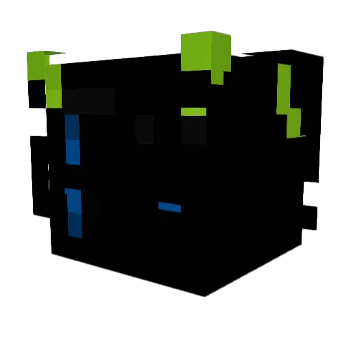 GreenMarkers Minecraft avatar head, 3D render