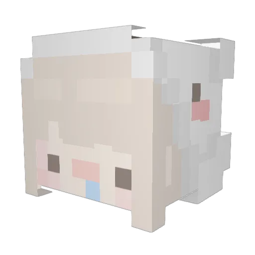 GreenMental Minecraft avatar head, 3D render