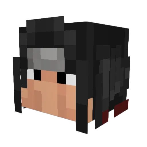 GreenNeoh Minecraft avatar head, 3D render