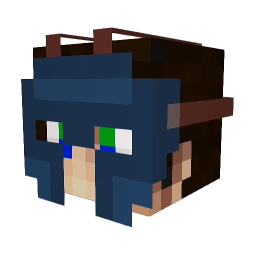 GreenNightx0 Minecraft avatar head, 3D render