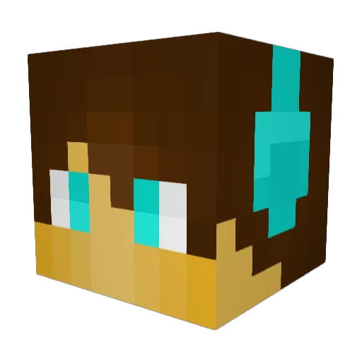 GreenNinja1010 Minecraft avatar head, 3D render