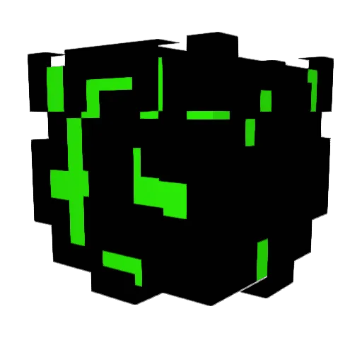 GreenNix Minecraft avatar head, 3D render