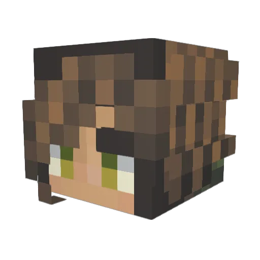 GreenOlive7002 Minecraft avatar head, 3D render
