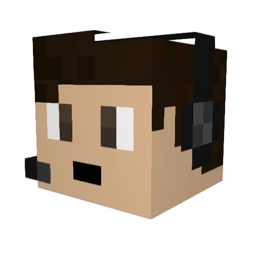 GreenOutLP Minecraft avatar head, 3D render