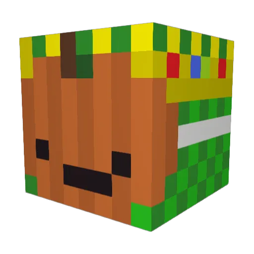 GreenPeak57 Minecraft avatar head, 3D render
