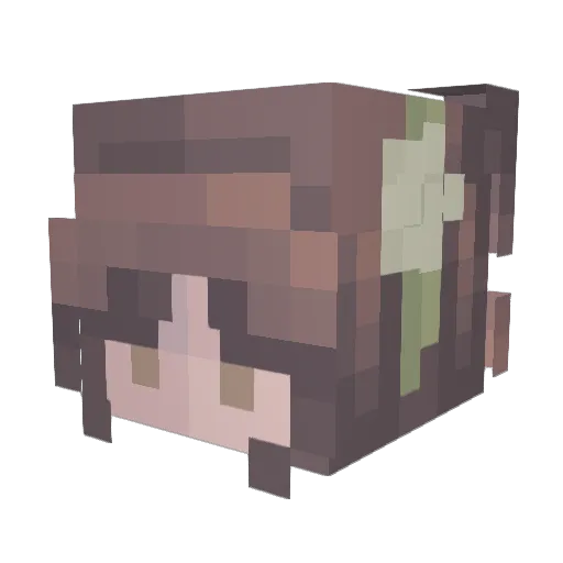 GreenPegasus44 Minecraft avatar head, 3D render