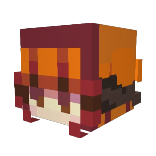 GreenPoke Minecraft avatar head, 3D render