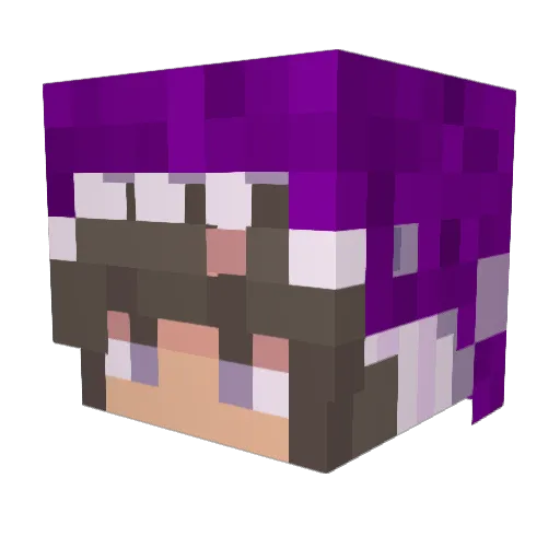 GreenQube01 Minecraft avatar head, 3D render